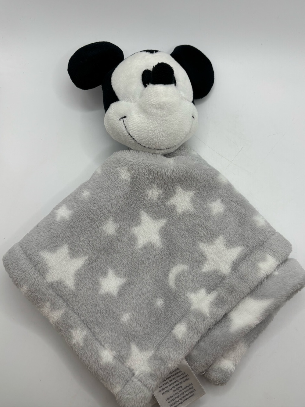 Lambs & Ivy Disney Baby Mickey Mouse Lovey White Gray Security Blanket Plush